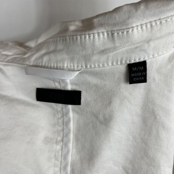 ATM Anthony Thomas Melillo M Womens White Field Full Zip Drawstring Zip Up Hood - Picture 6 of 13